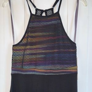 Anthropologie Weston Net Halter Midi Dress